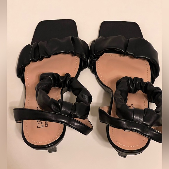 Cape Robbin Opale Square Open Toe Black Heels/Sandals, Size 10 - Picture 7 of 12